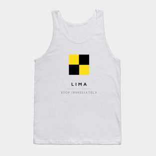 Lima: ICS Flag Semaphore Tank Top